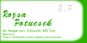rozsa potucsek business card